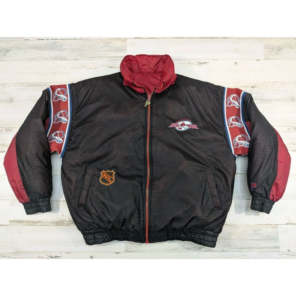Vintage Pro Player Reversible Jacket XXL Colorado Avalanche NHL Y2K Burgundy